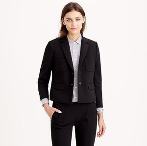 SOLD J.Crew Bonded Crepe Jacket Blazer Black sz 4 EUC